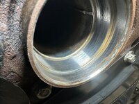 S197 Mustang rear axle bearing surface cleaned.JPG